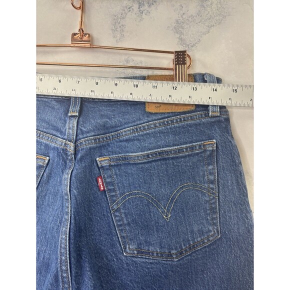 Levi's 501 Premium Original High Rise Button Fly Denim Jeans Womens 29 Retro - Picture 7 of 16